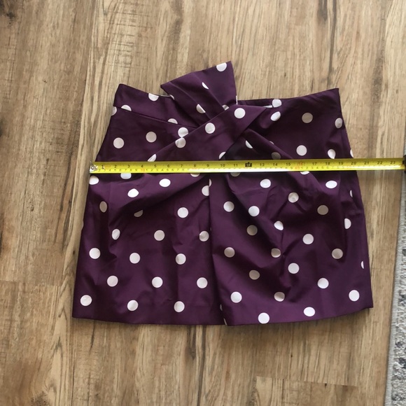 NEW!!! Zara Dark Burgundy Polka Dot Skirt - Picture 5 of 6
